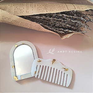 Espelho com pente personalizado