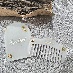 Espelho com pente personalizado