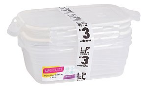 Kit 9 Potes Marmita Herméticos Plástico Comtampa Etrava 1l