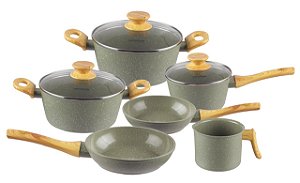 Conjunto Jogo 6 Panelas Cook Style Esmeralda Indução Mimo