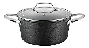 Caçarola Panela Inox Indução Antiaderente Black Rock 2,8l 20cm Mimo Style