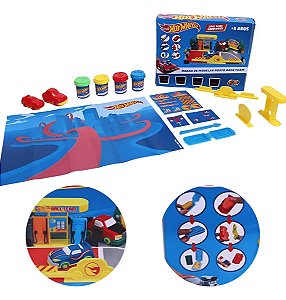 Massinha De Modelar Hot Wheels Posto Race Team Fun