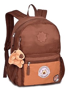Mochila De Costas Escolar Capivara Grande Com Chaveiro