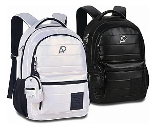 Mochila Escolar Alice Palucci Costas Juvenil Oficial Preta