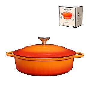Caçarola Indução 4,2l 29cm Le Chef Hauskraft Premium Laranja – Panela Antiaderente Com Tampa