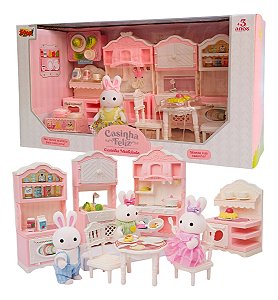 Coleção Casinha Feliz Família Coelho Cozinha Modulada Zoop