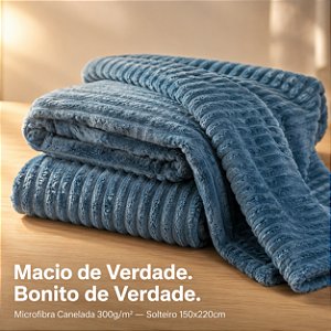 Cobertor Solteiro Neo Mares Flannel Premium Macio Quentinho 300g/m² 150x220 Camesa