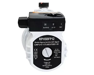 BOMBA DE PRESSURIZAÇÃO 120W - CORPO FERRO C/ REVEST. CERAM. - RFS 120W