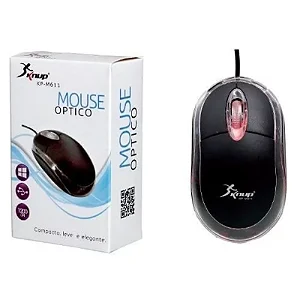 Mouse Óptico USB 2.0 3 Botões 1200 Dpi Knup - KP-M611