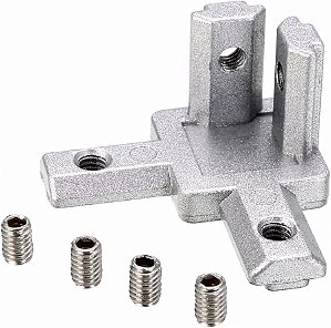 Cantoneira 3 Vias pra Perfil de Alumínio Linha 20