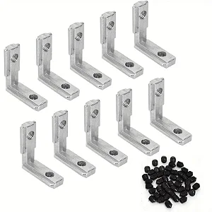 Kit Conector Angular L para Perfil Alumínio Linha 30