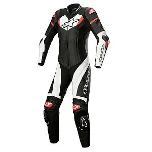 MACACÃO ALPINESTARS STELLA GP PLUS 1PÇ - PRETO BRANCO CINZA METALICO