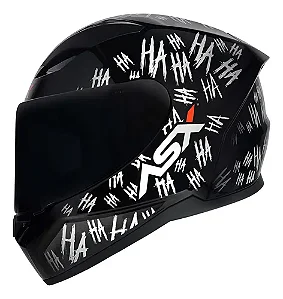 CAPACETE ASX CITY FUN BRILHO PRETO/BRANCO