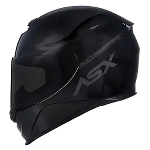 CAPACETE ASX EAGLE SOLID BRILHO PRETO/CINZA
