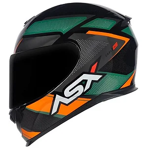 CAPACETE ASX EAGLE FAST BRILHO PRETO/VERDE/GRAFITE