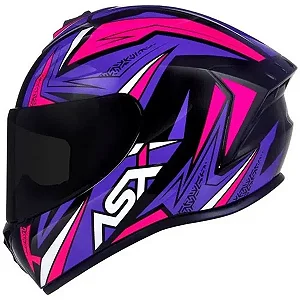 CAPACETE ASX DRAKEN VECTOR BRILHOO PRETO/LILAS/ROSA