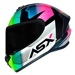 CAPACETE ASX DRAKEN STRIKER BRILHO PRETO/AMARELO ROSA