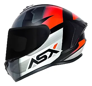 CAPACETE ASX DRAKEN STRIKER FOSCO PRETO/GRAFITE/VERMELHO