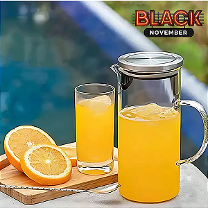 Jarra Borossilicato Com Tampa Capacidade De 1,3l Mimo Style