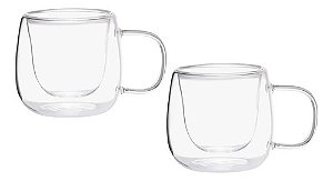 Jogo De Xícaras Caneca Parede Dupla 2 Unidades Mimo Style