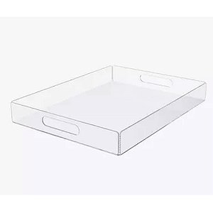 Bandeja De Acrílico Cristal Multiuso 4mm 30 X 20 X 5 Cm