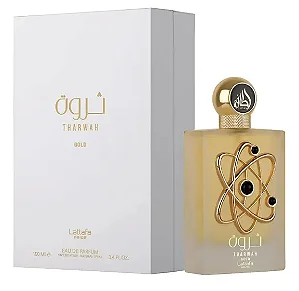 Perfume Árabe Tharwah Gold 100ml Lattafa Pride Eau De Parfum