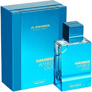 Perfume Árabe Haramain Amber Oud Aqua Dubai 100ml Al Haramain Extrait De Parfum