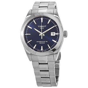 Relógio Masculino Tissot Gentleman Powermatic 80 Silicium Mostrador Azul