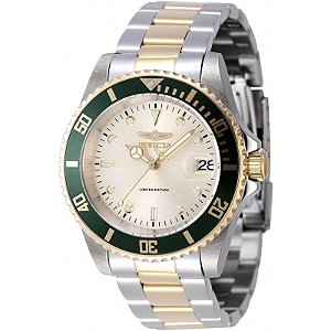 Relógio Masculino Invicta Pro Diver Date Automático Mostrador Champagne - 47395