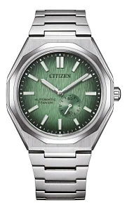 Relógio Masculino Citizen Super Titanium Zenshin Automático Mostrador Verde - NK5020-58X