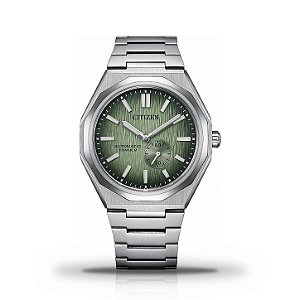 Relógio Masculino Citizen Super Titanium Zenshin 60 Automático Mostrador Verde NK5020-58X