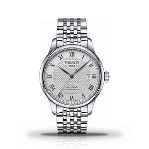 Relógio Masculino Tissot Le Locle Powermatic 80 Automático Mostrador Prateado T006.407.11.033.00