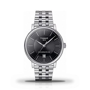 Relógio Masculino Tissot Carson Premium Powermatic 80 Automático Mostrador Preto T122.407.11.051.00
