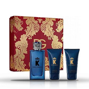 Kit Perfume Importado Dolce & Gabbana K Eau de Parfum 100ml com Pós-Barba e Gel de Banho