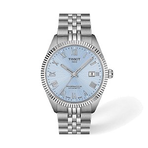 Relógio Masculino Tissot Ballade Powermatic 80 COSC Automático Mostrador Azul-Gelo T156.408.11.353.00