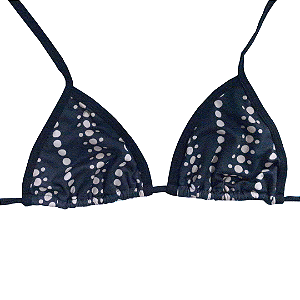 Top Biquini Cortininha, Malha Romantic Estampado