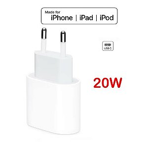 ￼Kit Carregador De iPhone Fonte com Cabo Carregamento Rápido 1m PD 20w