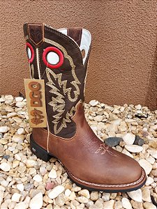 BOTA RED DOG / CAFÉ SOLADO GEL PRETO DURANGO