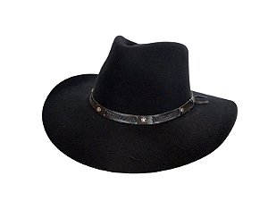 CHAPÉU CLASSIC 5X ABA/7.5 PRETO PRALANA