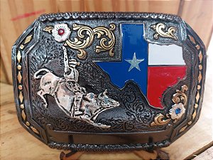 FIVELA BULL RIDER TEXAS (Grafite Envelhecido/Ouro) BRETES