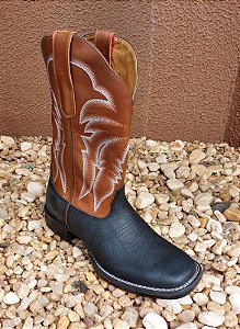 BOTA MASCULINA QUADRADA FLEX PRETO GOYAZES