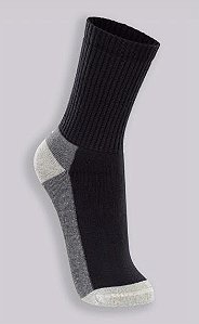 MEIA MASCULINA CANO MÉDIO PRETA/CINZA LUPO