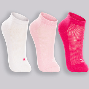 MEIA INFANTIL MENINAS - KIT 3 PARES LUPO