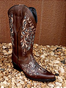 BOTA FEMININA DALLAS CAFE / GLITER PRATA GUTIERRE