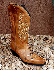 BOTA FEMININA PEKUS WIKSY / GLITER OURO GUTIERRE
