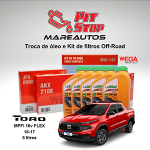 Troca de Óleo 5W 30 e Filtros para Fiat Toro Flex em Peruíbe