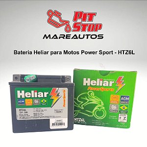 Troca de Bateria Heliar HTZ6L 12v - 5Ah para motos