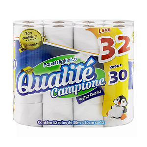 ""Papel Higienico ""Fd """QUALITÉ CAMPIONE """ | Pacote 32Rls.