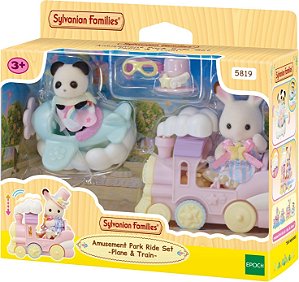 Conjunto de Atrações - Avião e Trem - Sylvanian Families - 5819