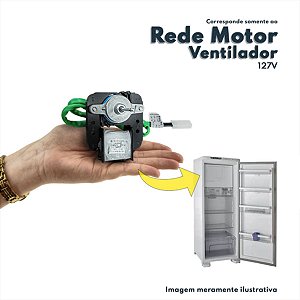 Rede Motor Ventilador 110V Para Geladeira Frost Free Electrolux Original DF34A RFE38 DF36A DF36X